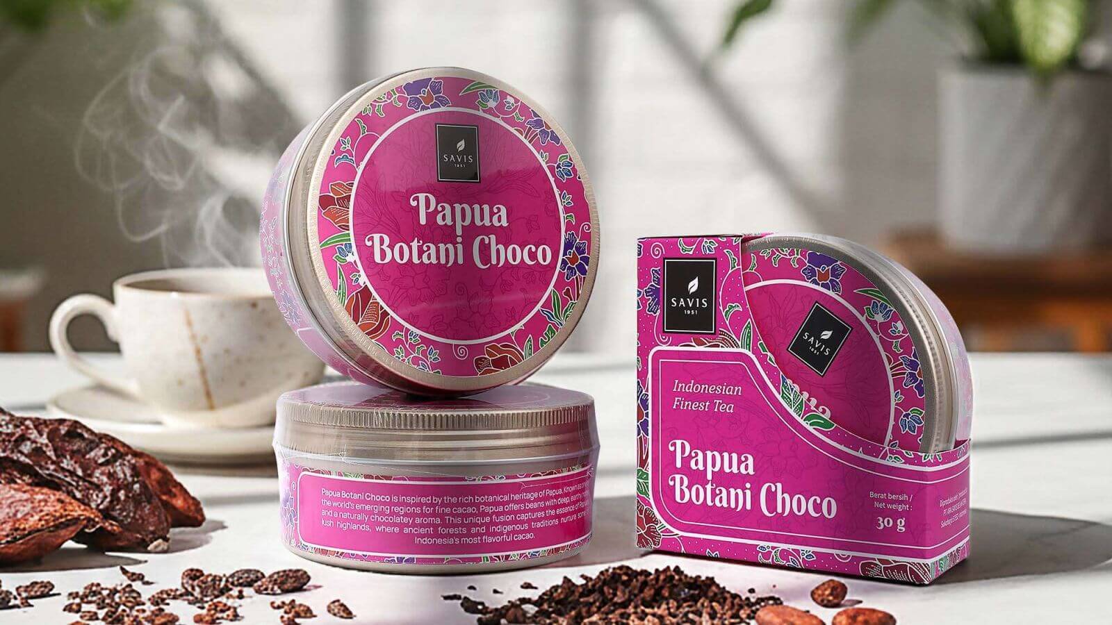 BATIK TEA SERIES SAVIS TEA PREMIUM - PAPUA BOTANI CHOCO