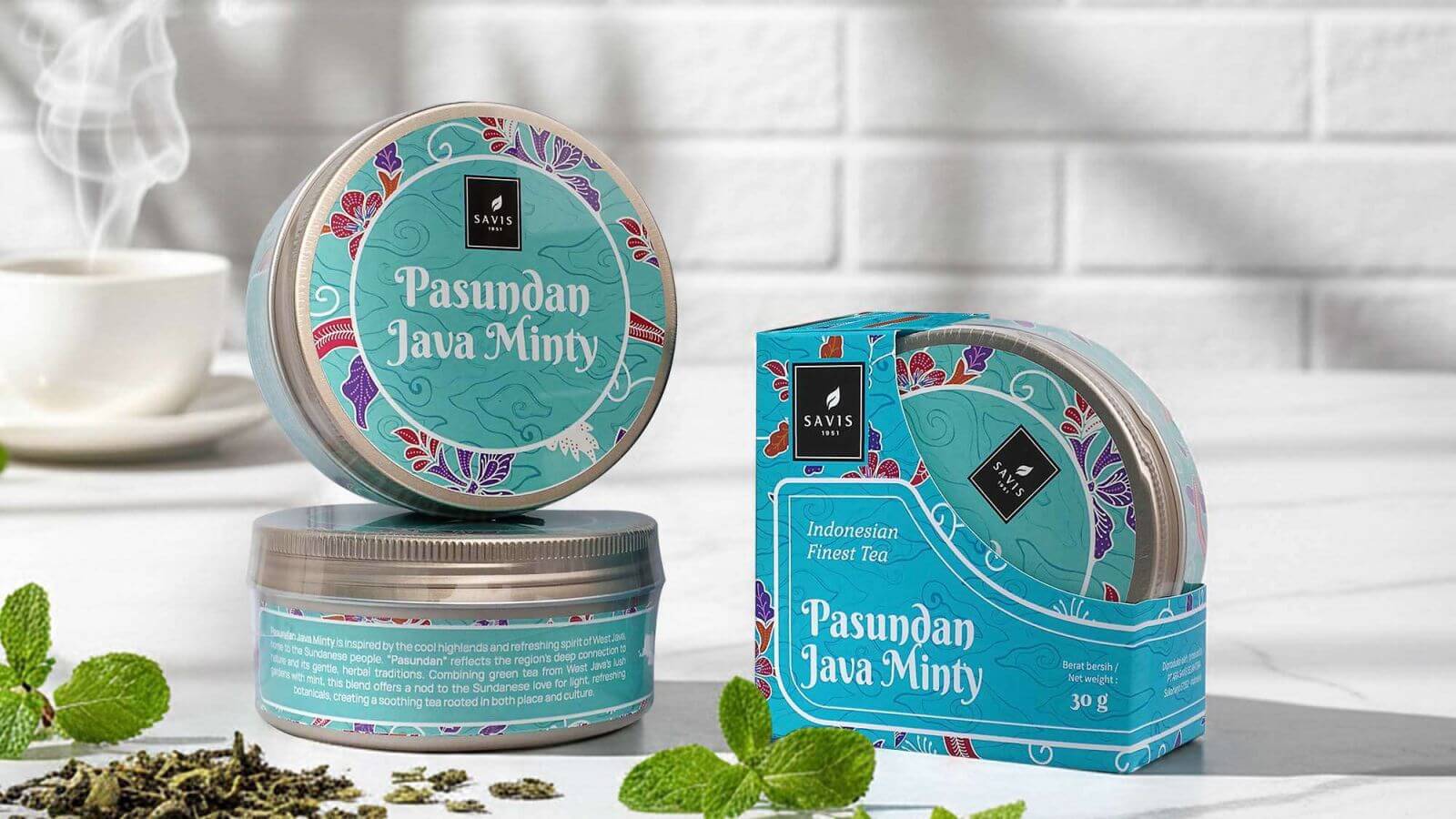 BATIK TEA SERIES SAVIS TEA PREMIUM - PASUNDAN JAVA MINT